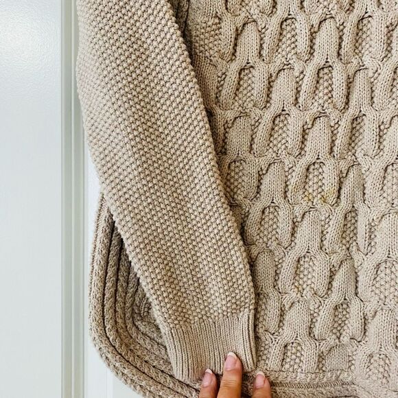 NWOT Max Studio 100% cotton oatmeal sweater. Sz: L - Picture 5 of 10